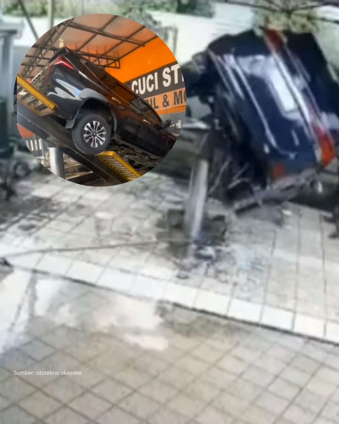 Sebuah mobil Pajero Nyungsep: Celaka tidak ada Dalam Kalender