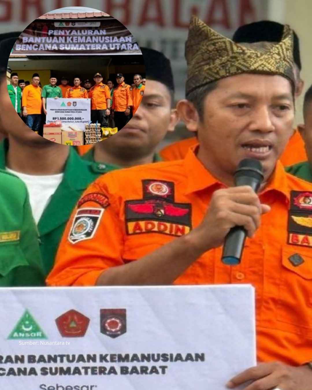 Gerakan Pemuda (GP) Ansor bersama Barisan Ansor memberikan Total Rp3,5 miliar Bencana Sumatera