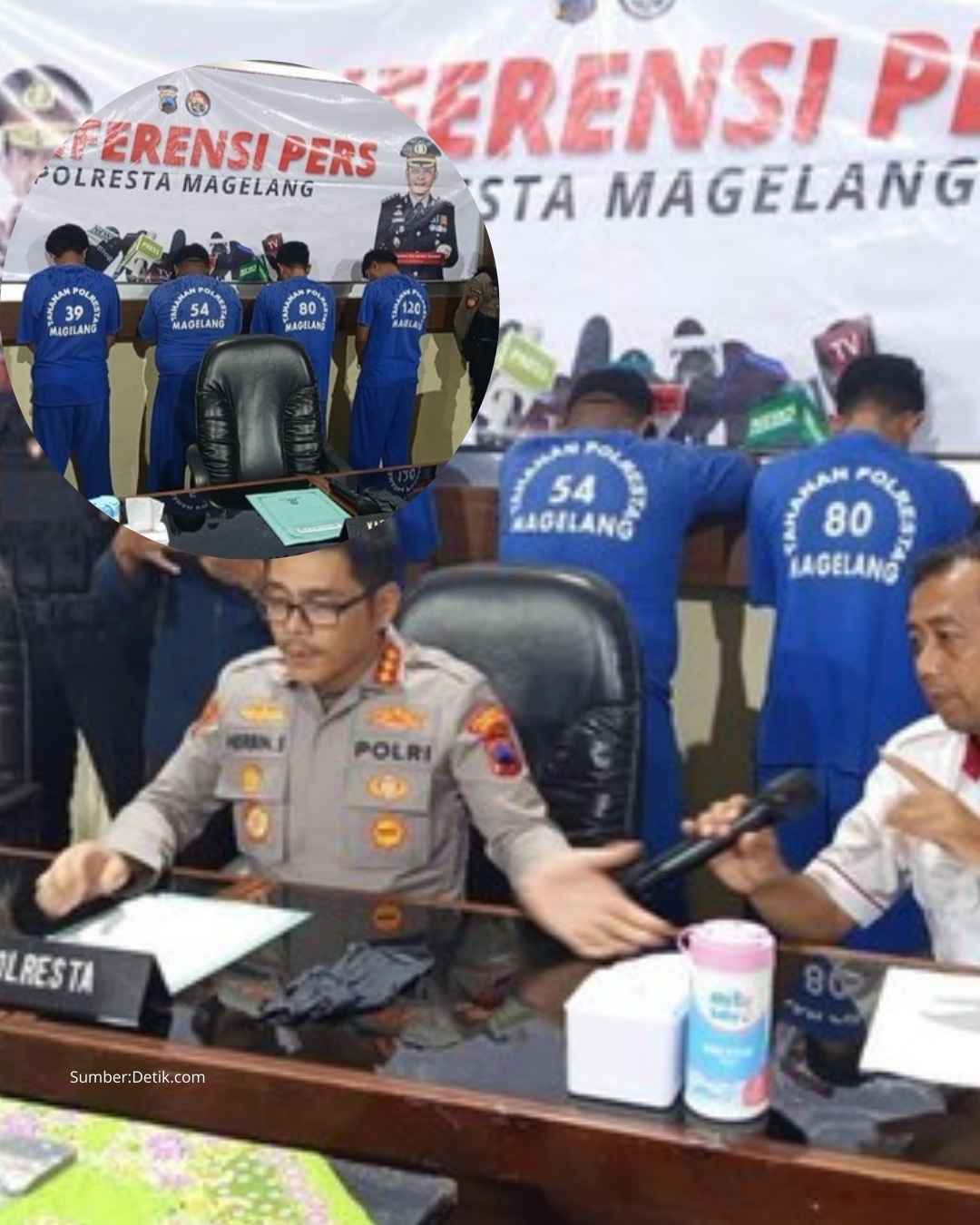 Polresta Magelang Menangkap Empat debt collector Menculik seorang ibu dan Anak