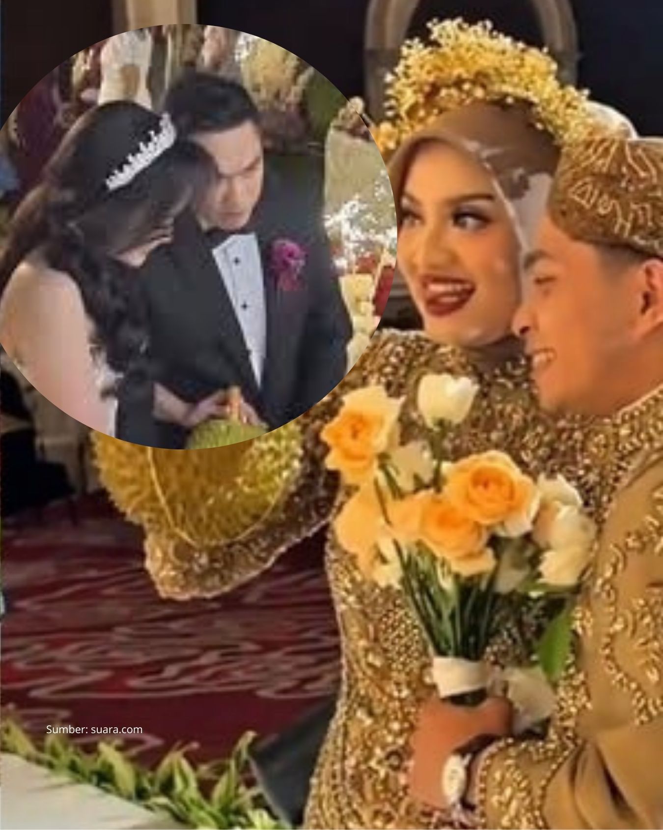 Viral Pernikahan Lempar Durian, Bukan Bunga tapi Boneka