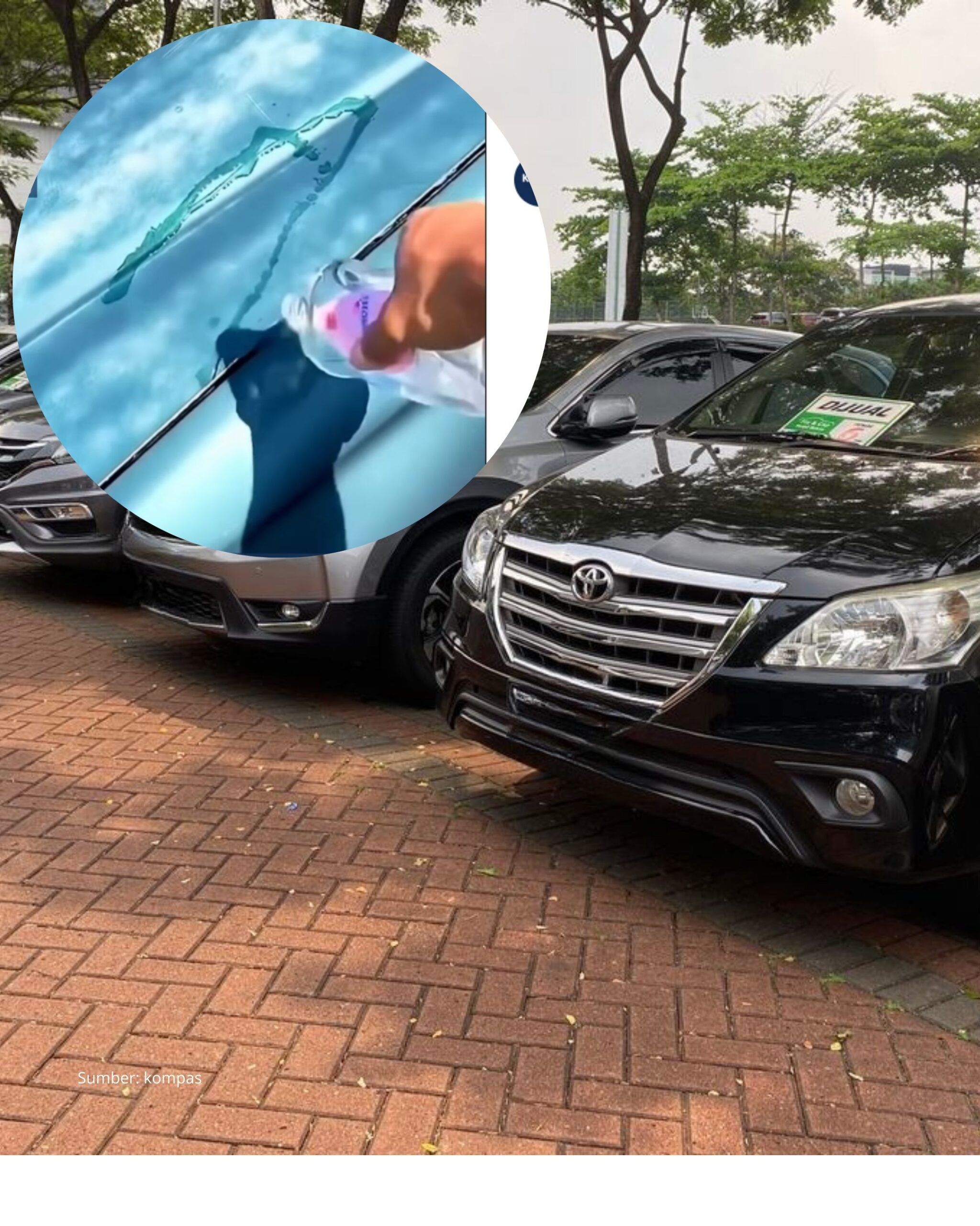 Cuma Dengan mengoleskan Baby Oil Mobil Bekas bisa mengkilat