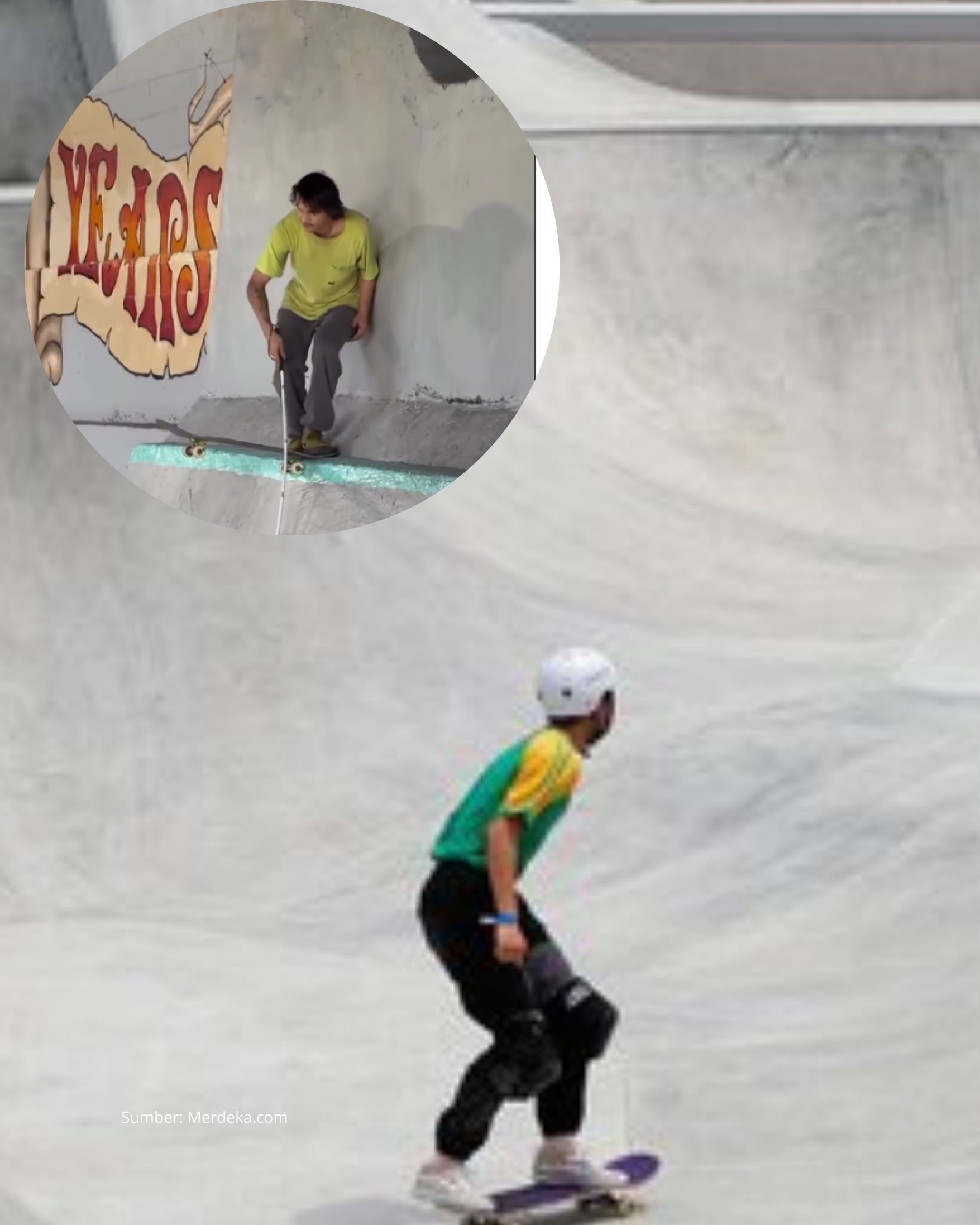 Olahraga Skateboard Tidak mengenal Batas, Skateboarder tunanetra Mikey Menjadi Perbincangan di Media sosial.