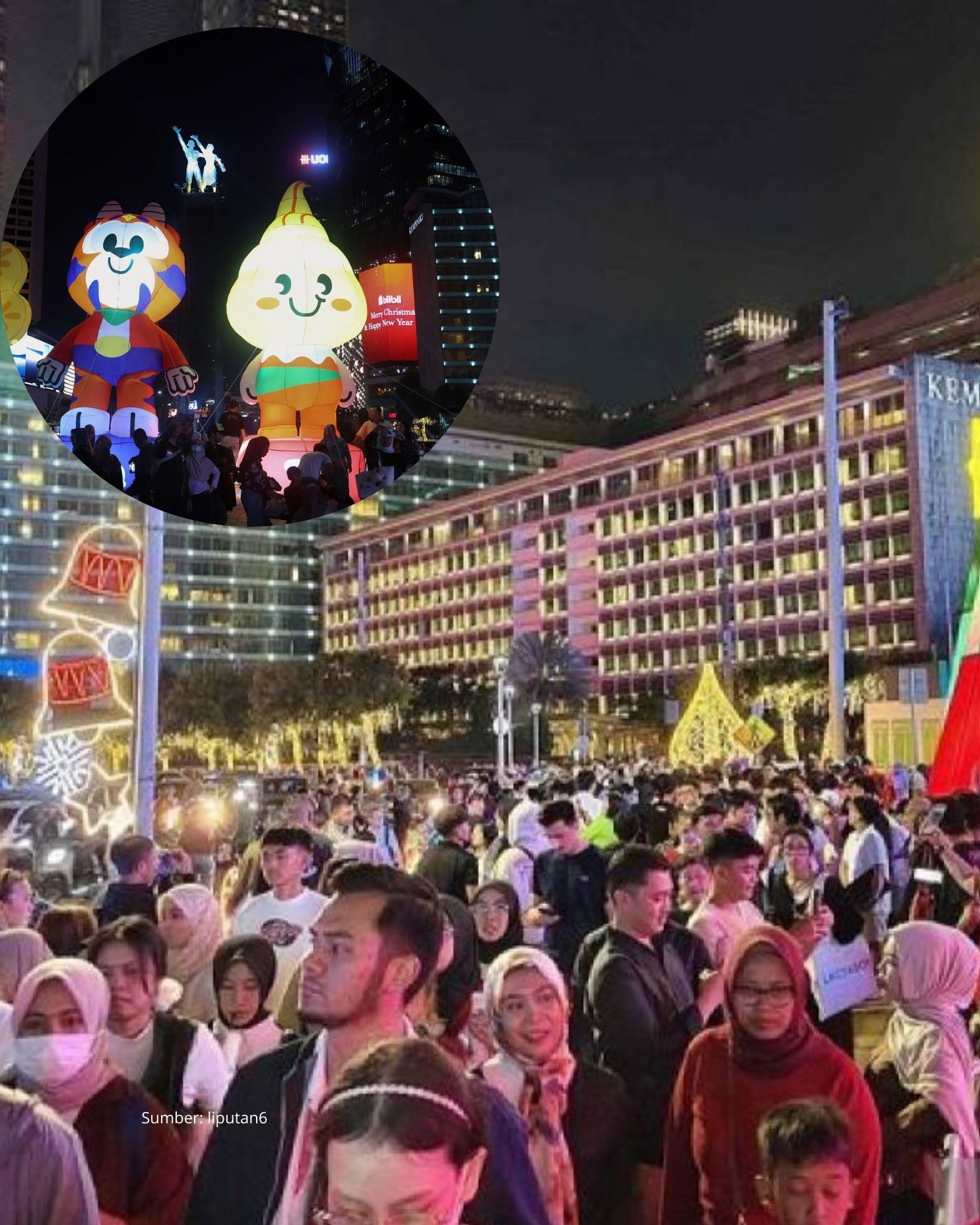 Festival Natal Memberikan Pesona Baru di Bundaran Hotel Indonesia Jakarta