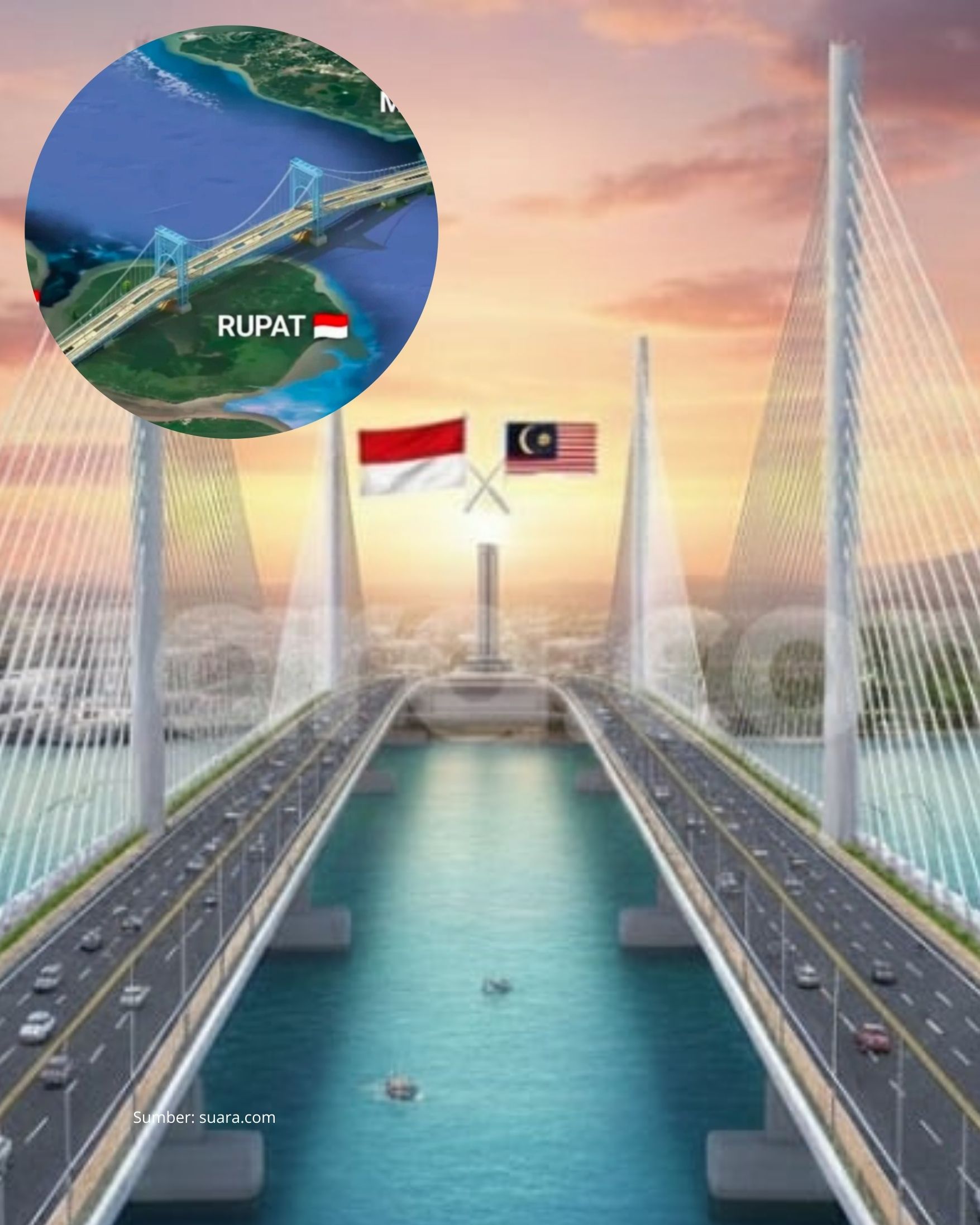 Malaysia Berencana Membangun Jembatan Penghubung dari Malaka ke Dumai Riau