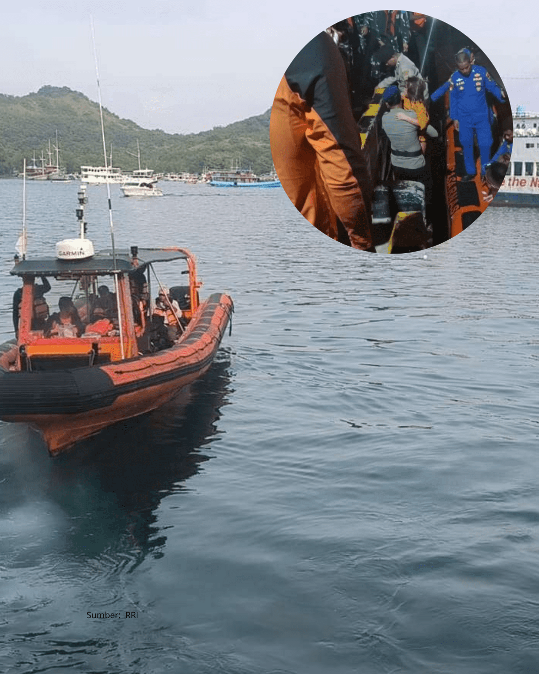 KM Putri Sakinah Tenggelam di Perairan Pulau Padar 4 WN Spanyol Hilang