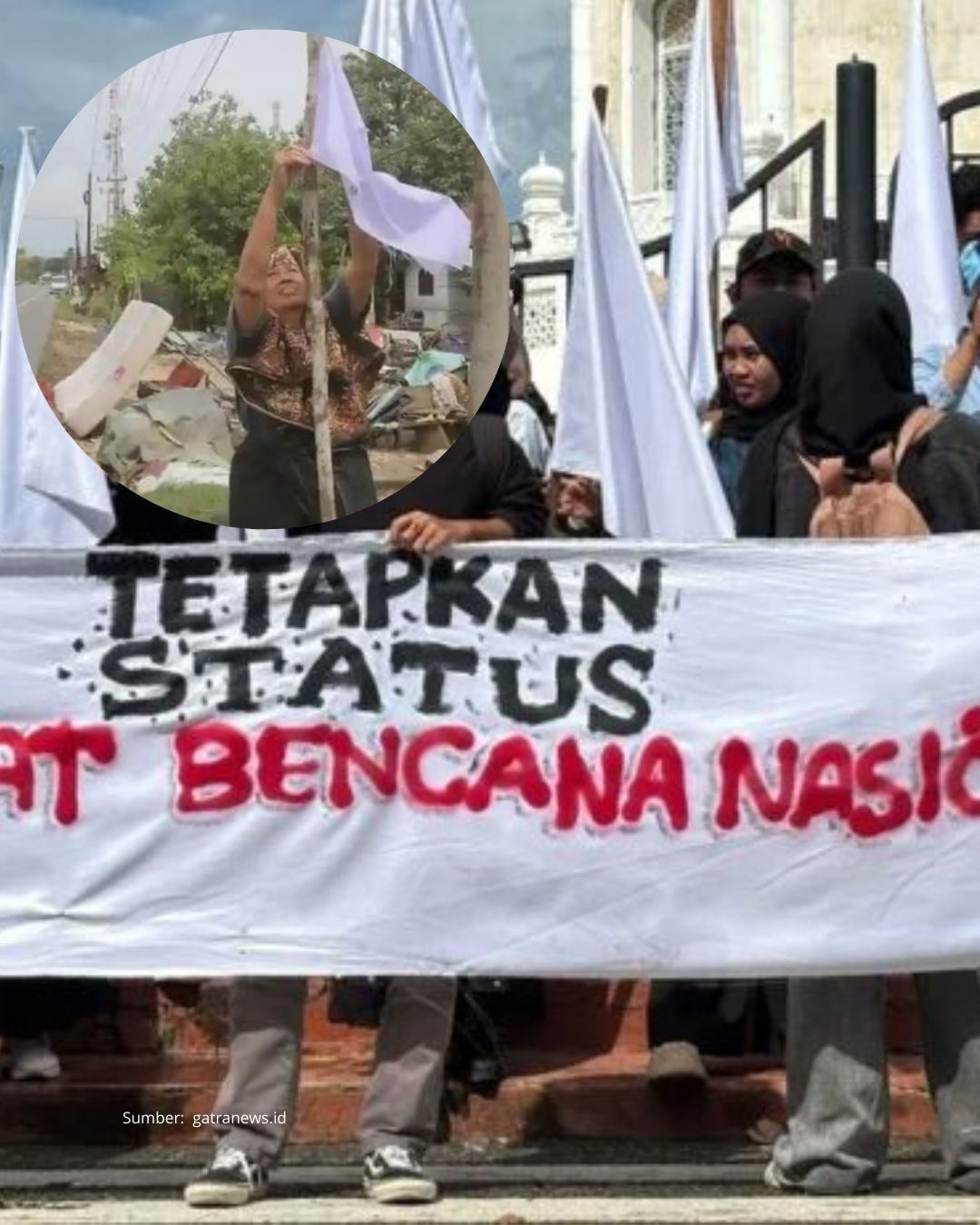 Aksi Warga Aceh Mengibarkan Bendera Putih Sebagai Simbol Keputusasaan