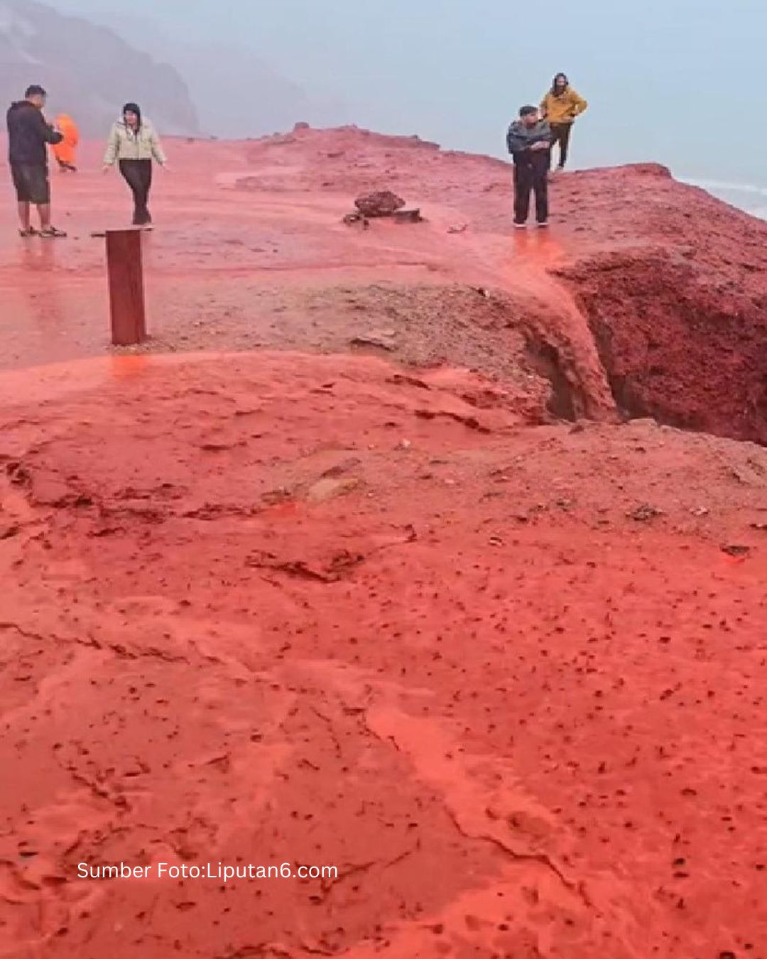 Laut Merah Darah Di Pantai Hormuz Iran
