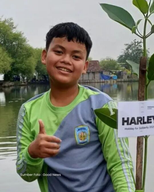 Siswa Kelas 8 SMPN 1 Surabaya Berusia 13 Tahun, Aktif Menanam dan Merawat Lebih dari 18.200 Bibit Pohon Mangrove di Pesisir Surabaya