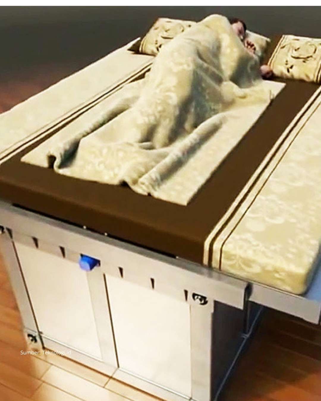 Insinyur Jepang menciptakan tempat tidur transformable yang otomatis pelindung saat deteksi gempa bumi,