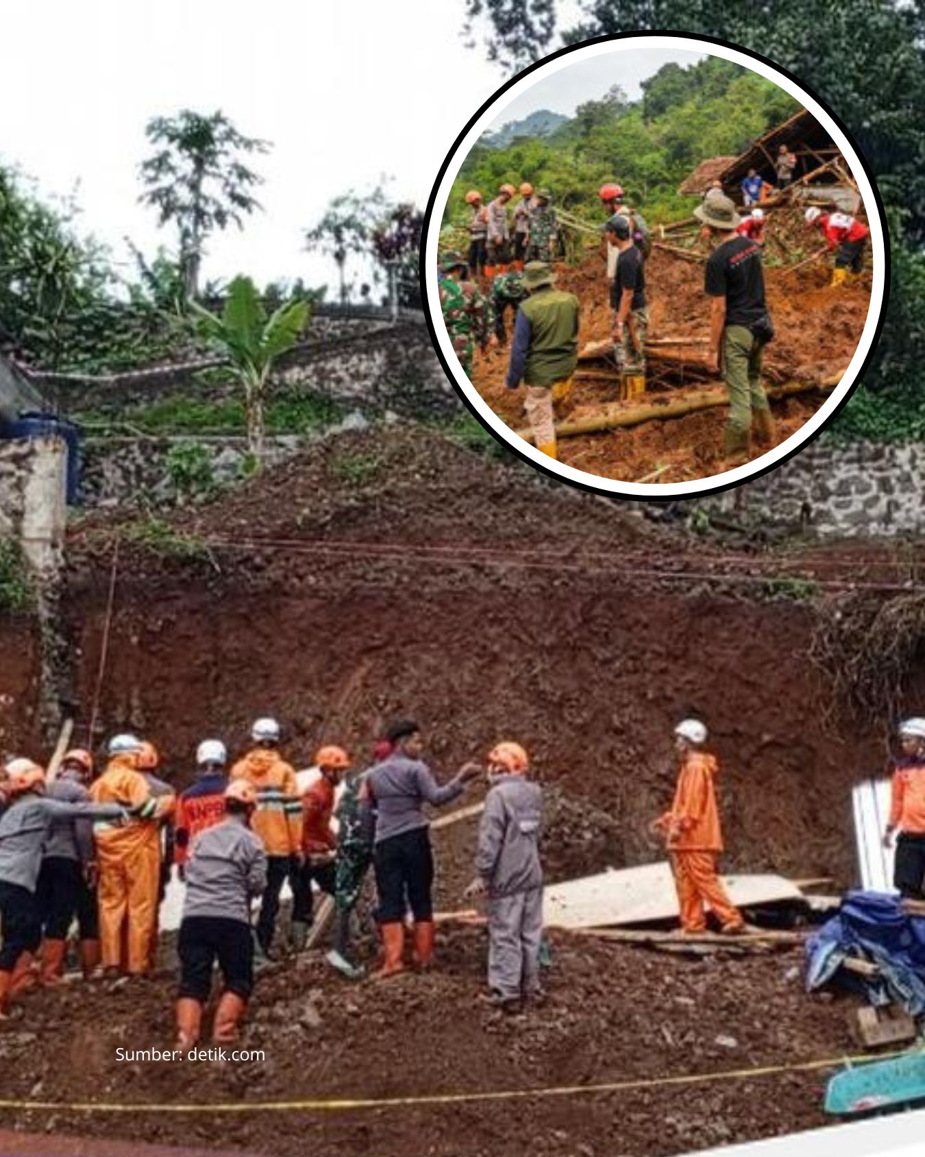 Longsor di Wilayah Jatinangor Sumedang Tewaskan Empat Pekerja Proyek TPT