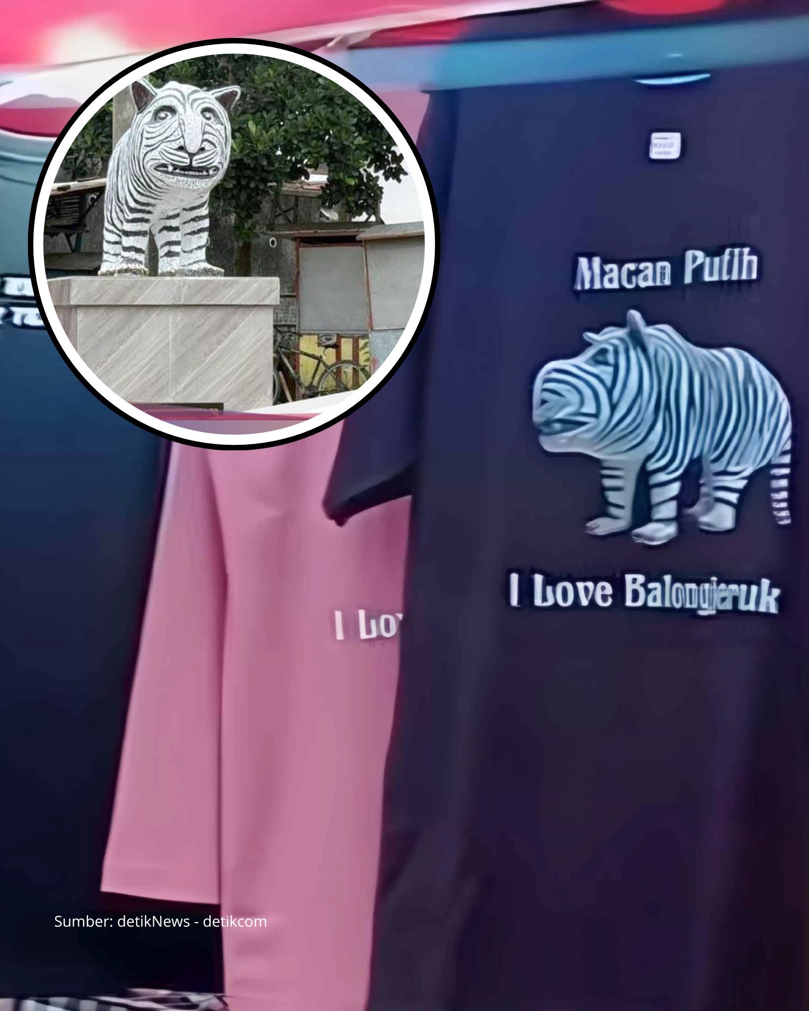 Usai Viral Kaos Merchandise Macan Putih Kediri di diperjualbelikan di Lokasi