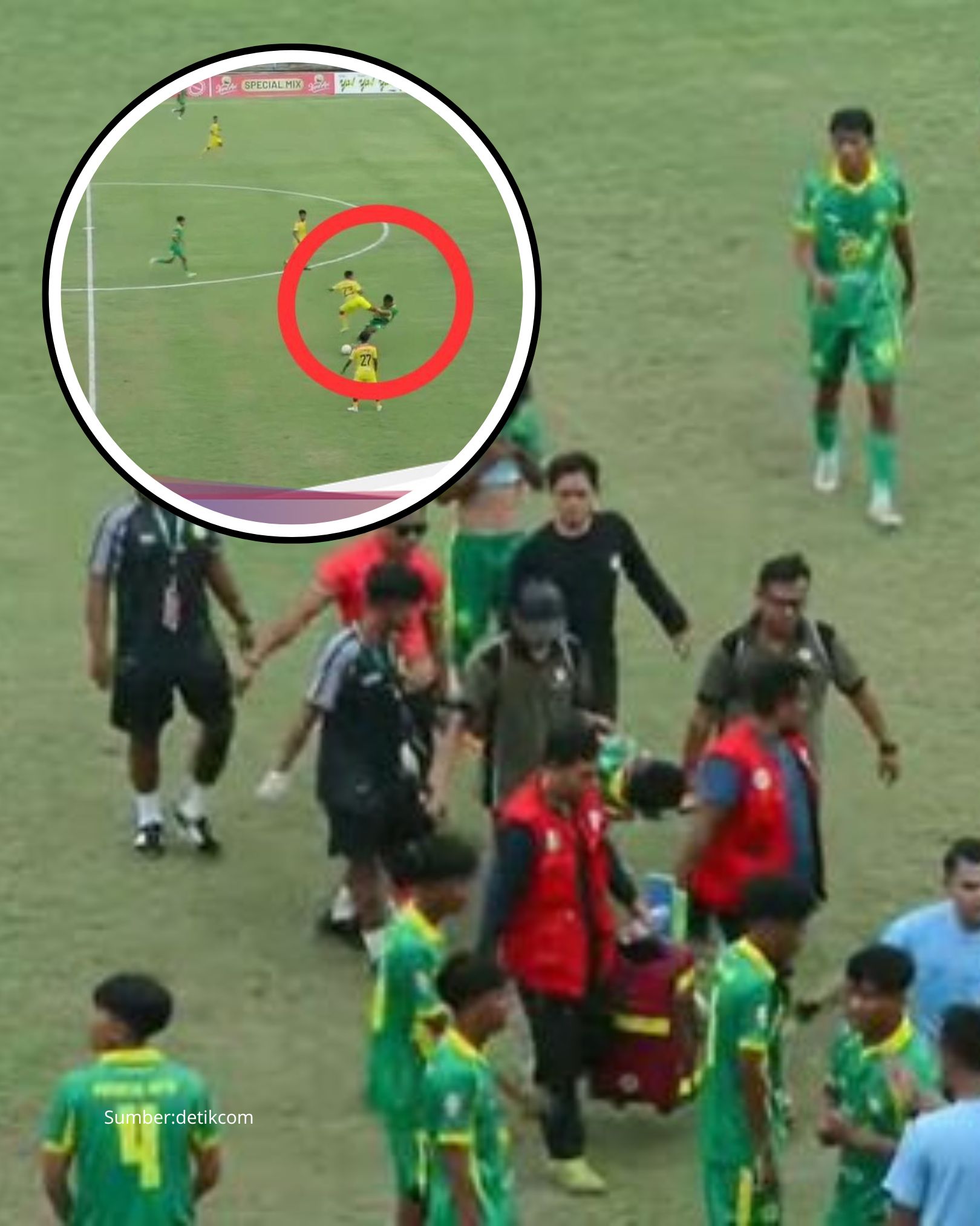 Tendangan Ke Arah Dada Warnai Laga Panas Antara Putrajaya dan Perseta Jawa Timur