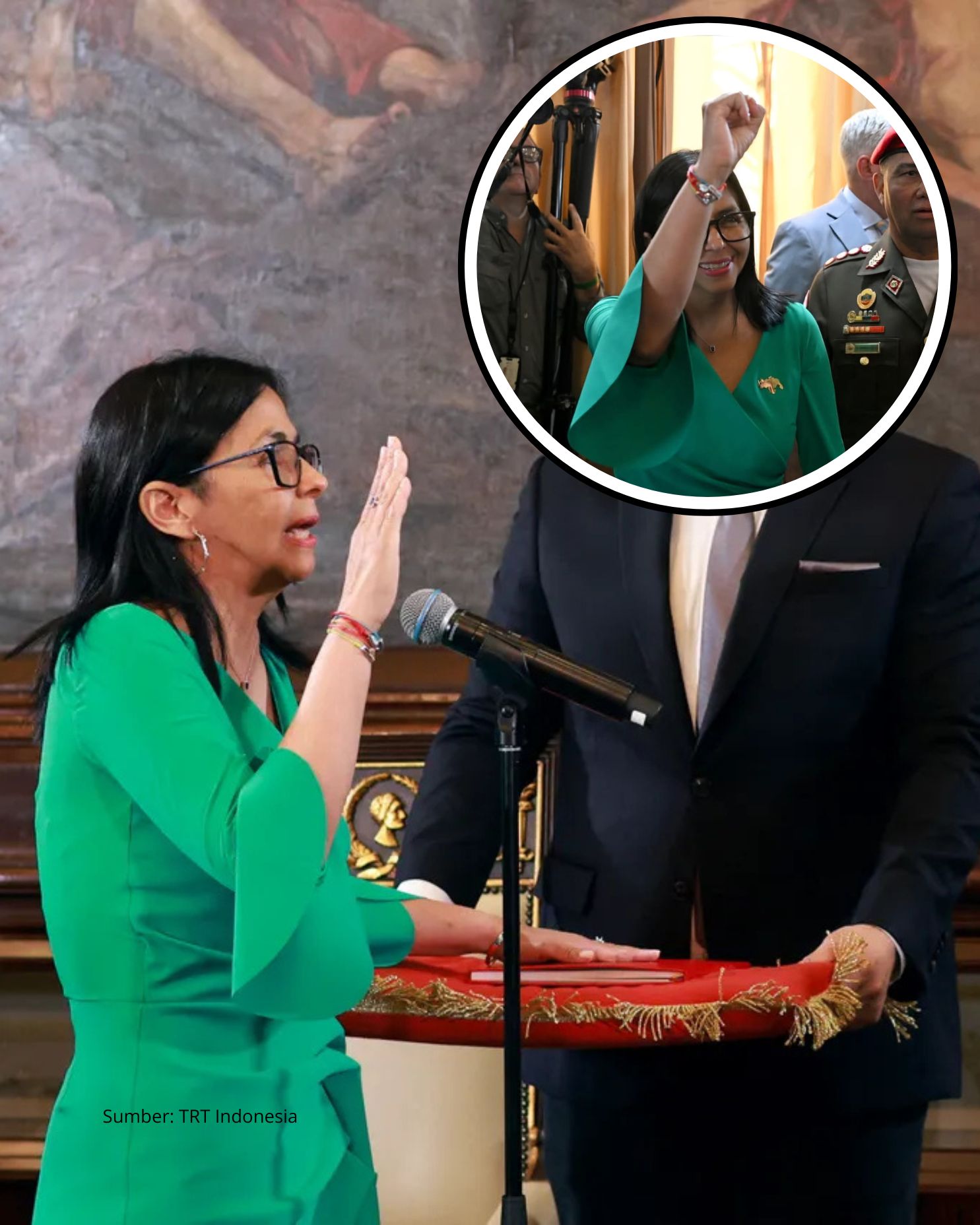 Delcy Rodríguez Resmi dilantik Sebagai Presiden Sementara Venezuela