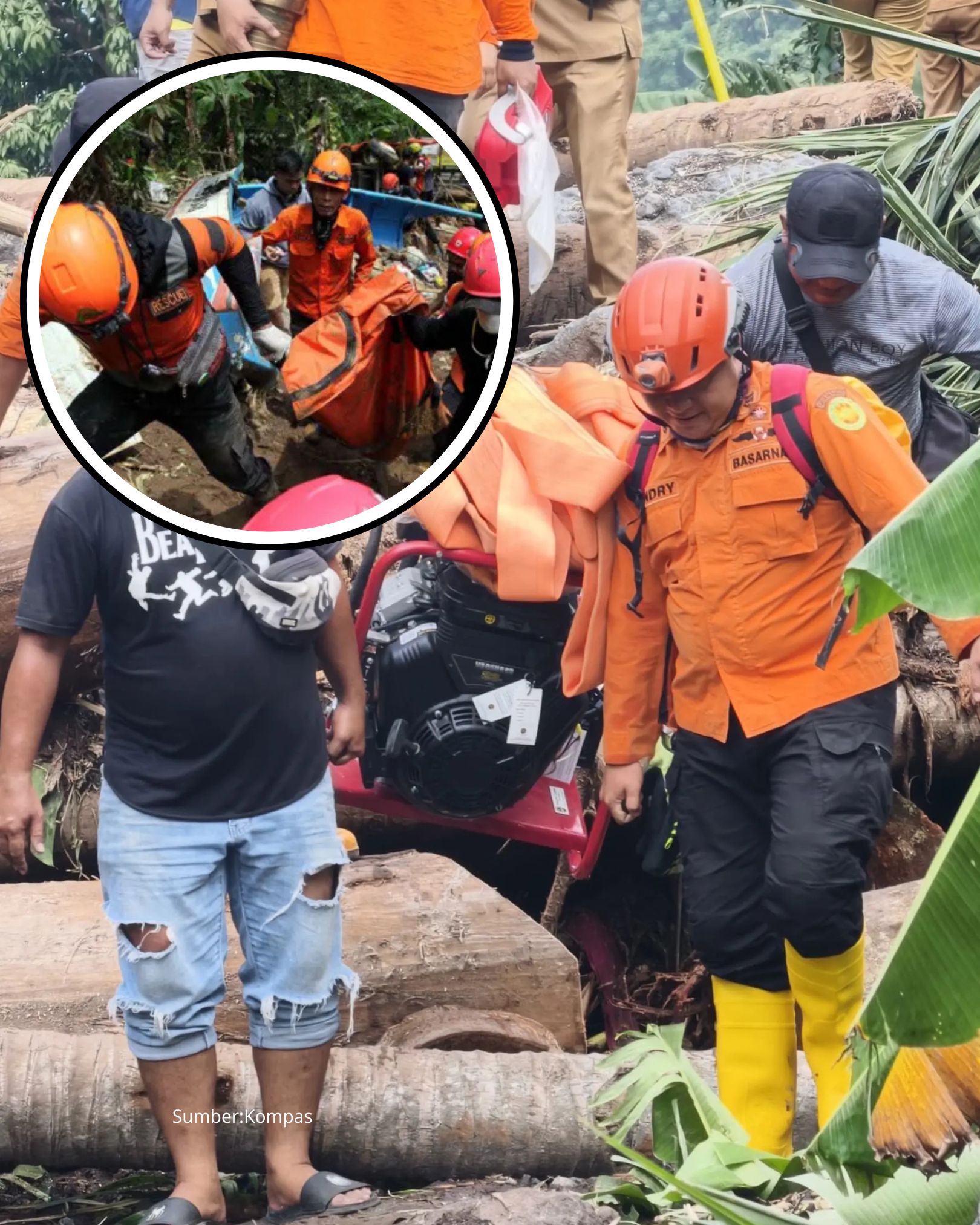 Belasann Orang Tewas Akibat Banjir Bandang di Sitaro