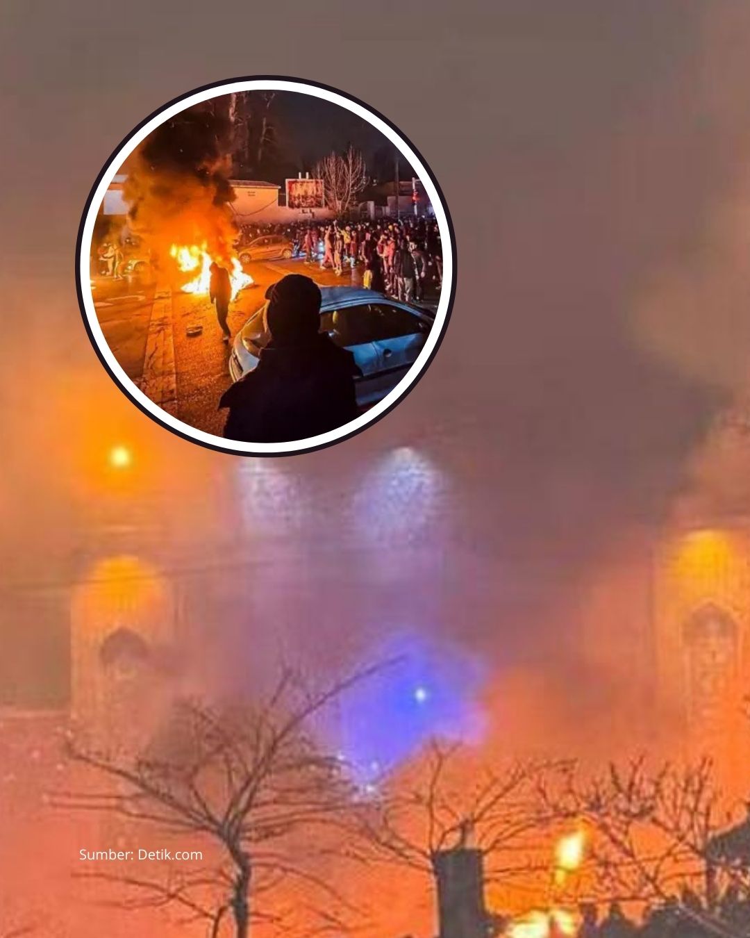 Iran Mencekam Puluhan Masjid Dibakar