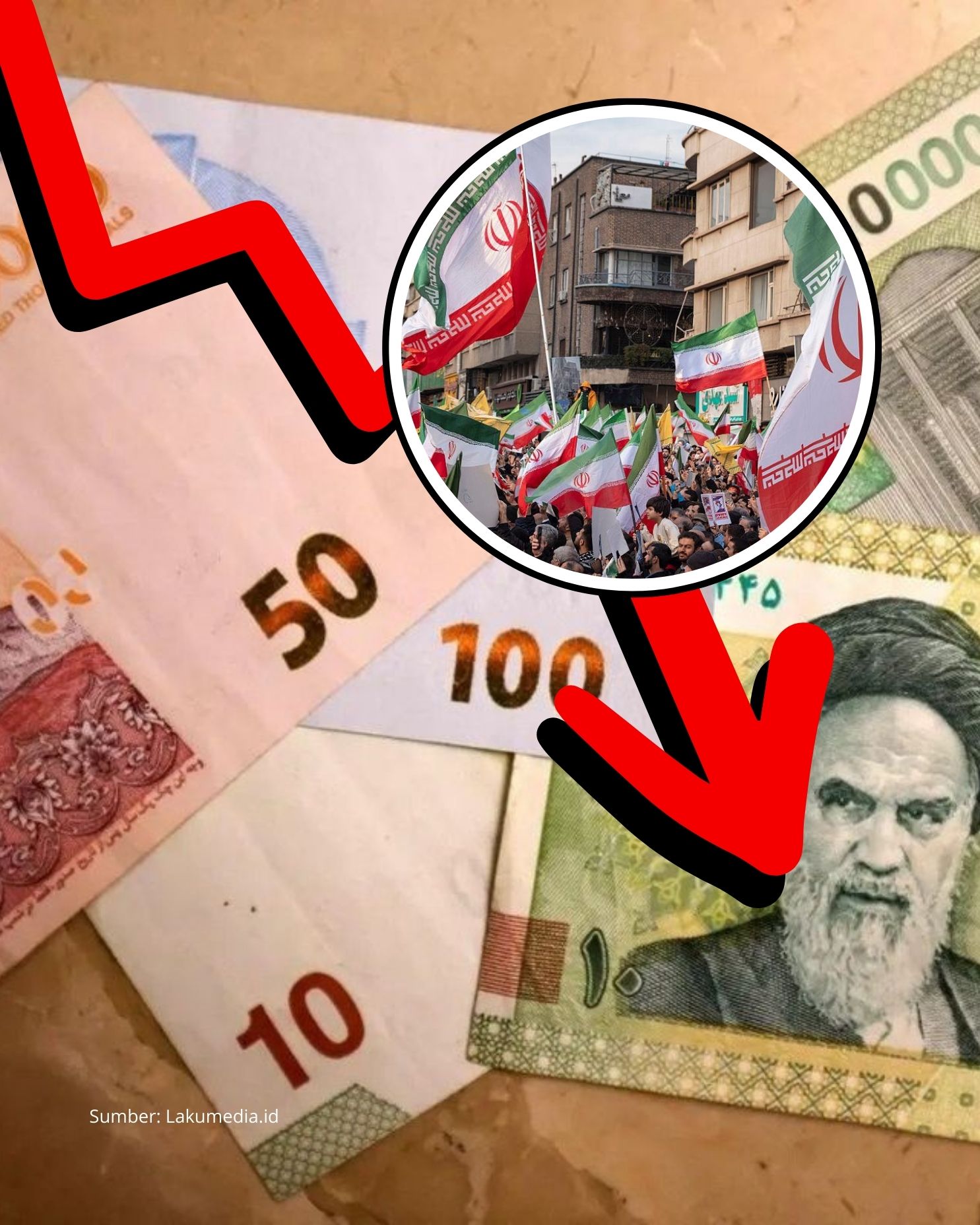 Iran Krisis: Rial Anjlok Sampai 0 Rupiah Sampai Internet Diputus
