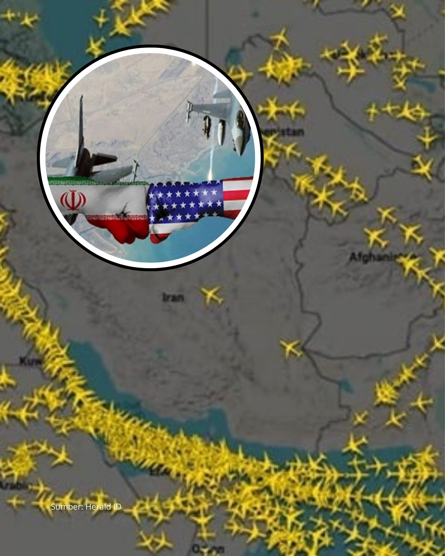 Mencekam Iran Tutup Wilayah Udara Siap Hadapi Serangan AS Kian Dekat