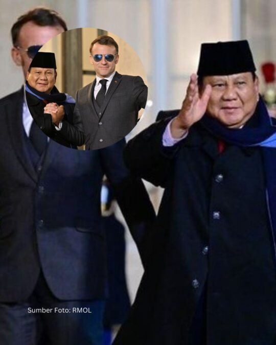 Prosesi Khidmat, Macron Sambut Prabowo di Élysée