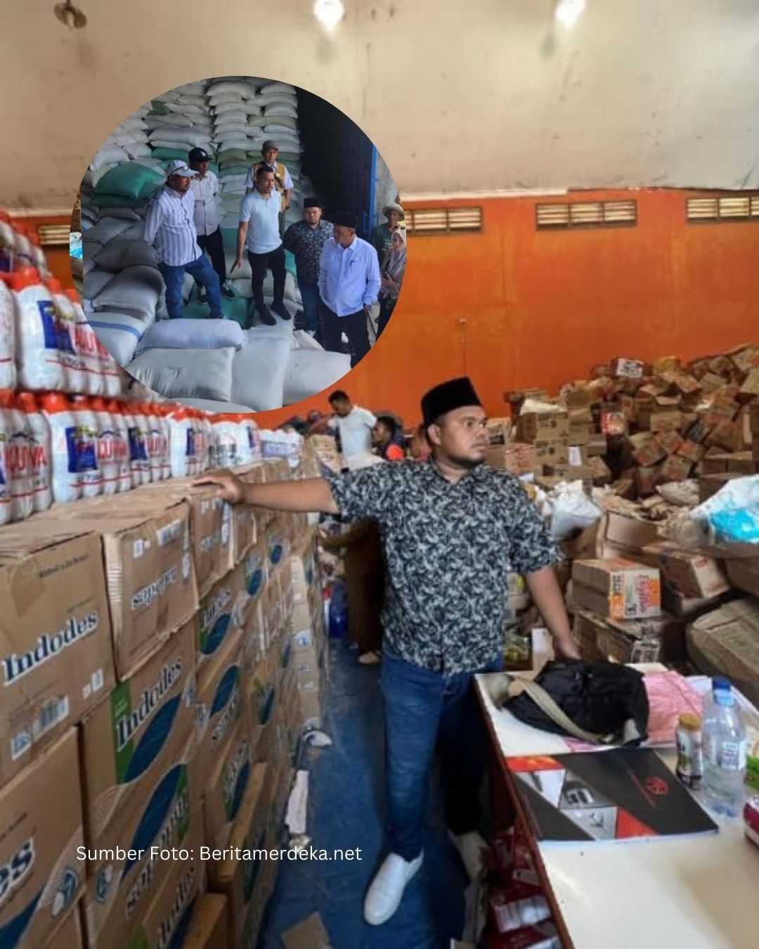 Puluhan Ton Beras & Mie Instan Menumpuk, Belum Disalurkan