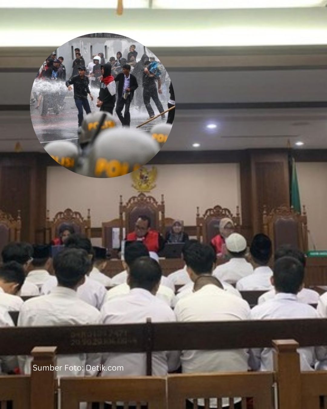 21 Terdakwa Demo DPR Dituntut 10 Bulan Penjara