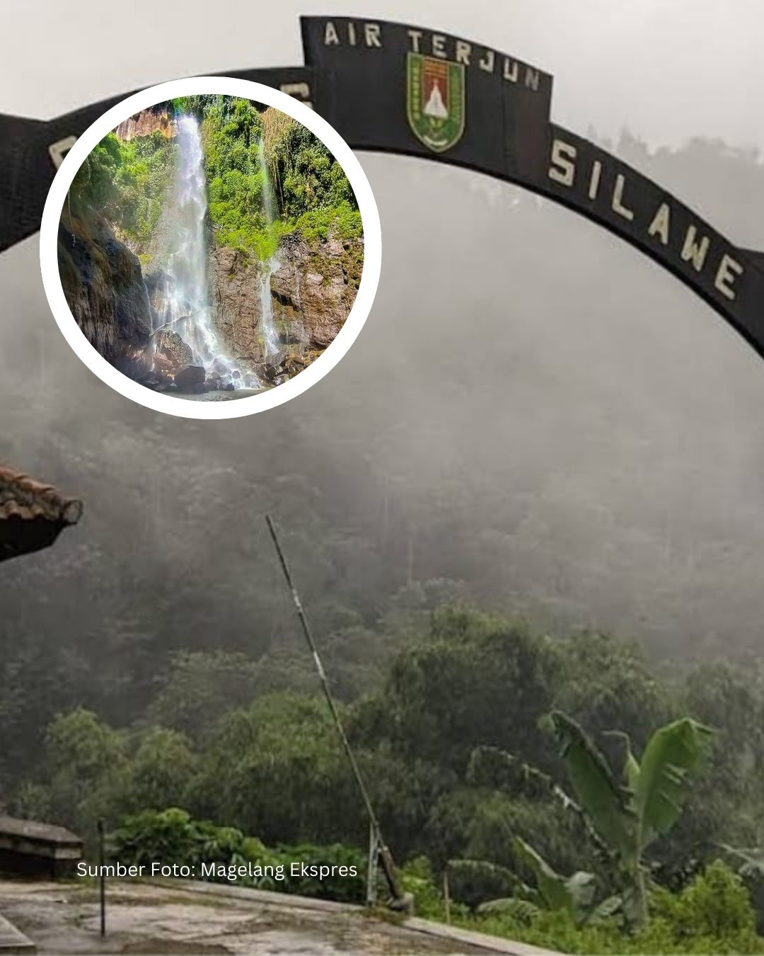 Curug Silawe Magelang Dilanda Banjir, Wisatawan Diminta Waspada