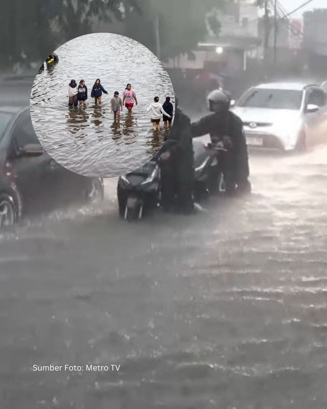 Hujan Deras, 47 RT Jakarta Tergenang, 23 Ruas Jalan Lumpuh