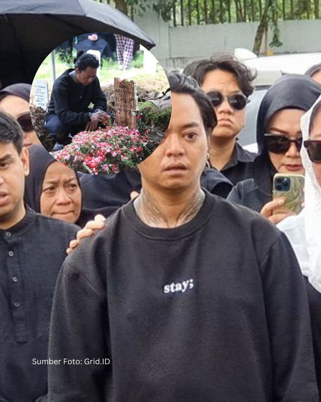 Reza Arap Menangis di Samping Liang Lahat Lula