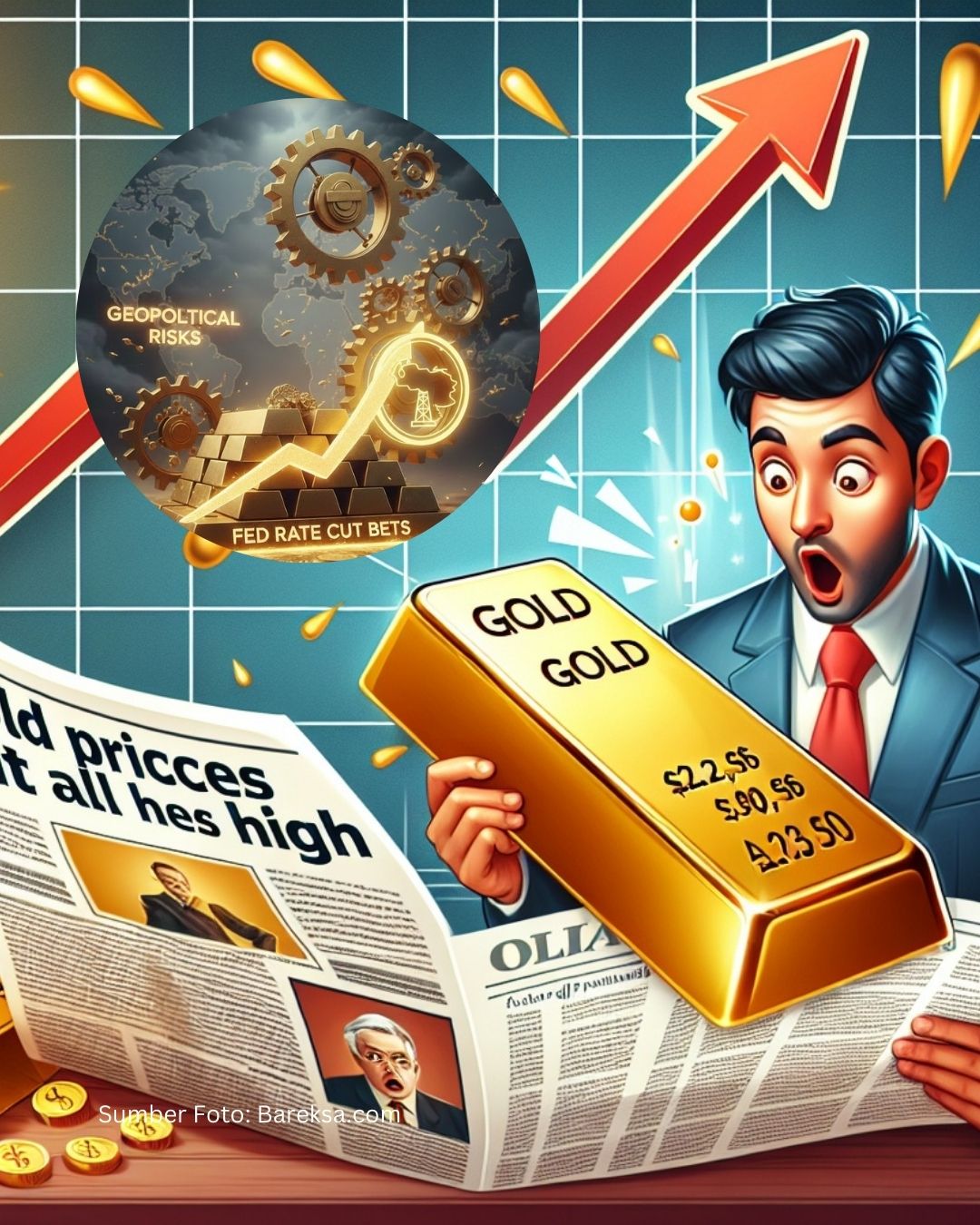 Ketegangan Geopolitik Dorong Harga Emas Diprediksi Tembus US$5.000 per Ounce di 2026