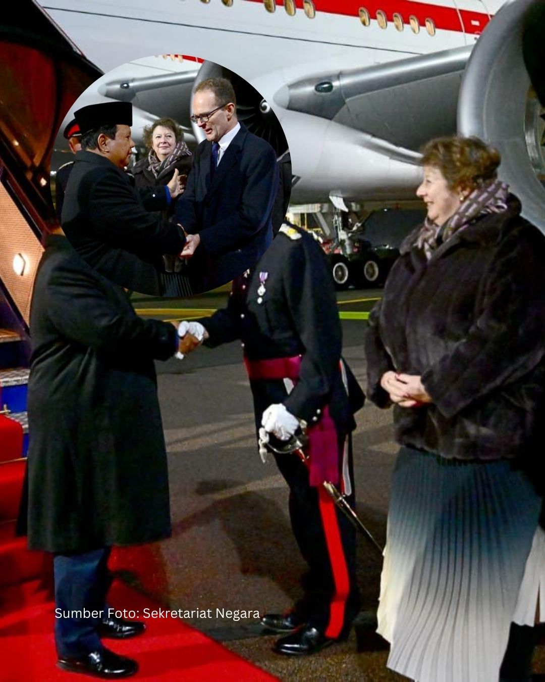 Prabowo Subianto Tiba di London, Perkuat Kemitraan Strategis RI–Inggris