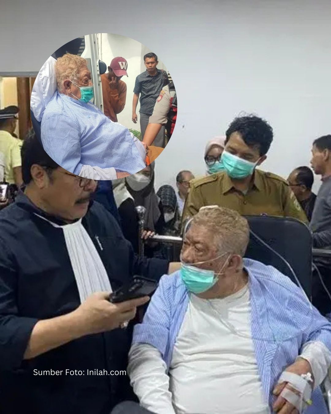 Haji Alim Sidang Korupsi HGU Sambil Terbaring di Ranjang Medis