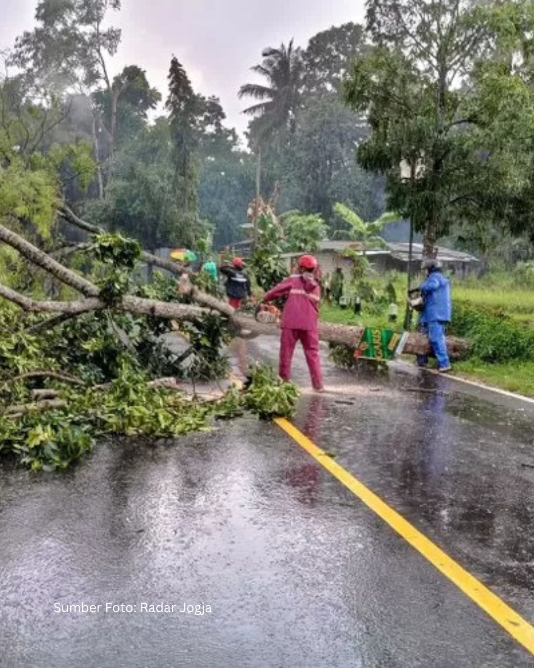 Hujan Deras & Angin Kencang Terjang Sleman: 24 Titik Rusak