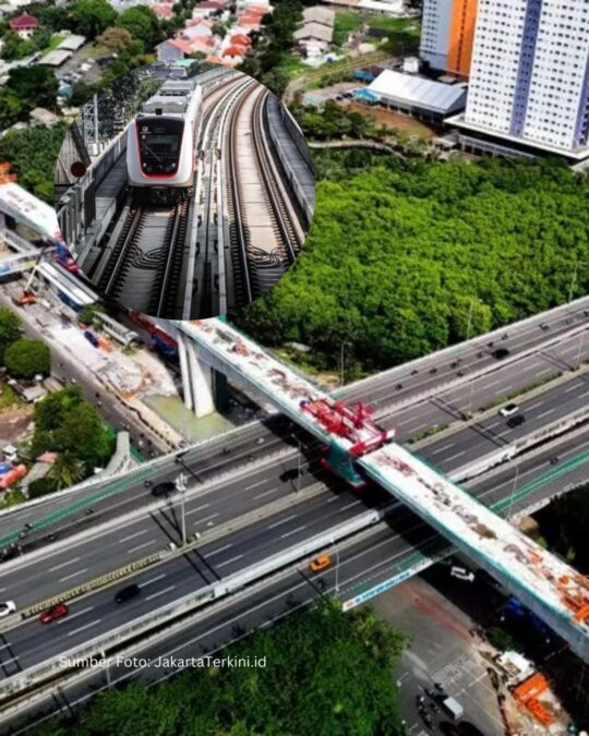 LRT Jakarta Fase 1B Resmi Tersambung Velodrome–Manggarai