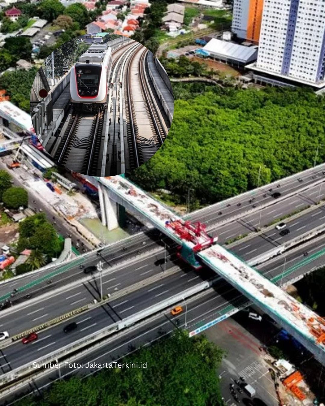 LRT Jakarta Fase 1B Resmi Tersambung Velodrome–Manggarai