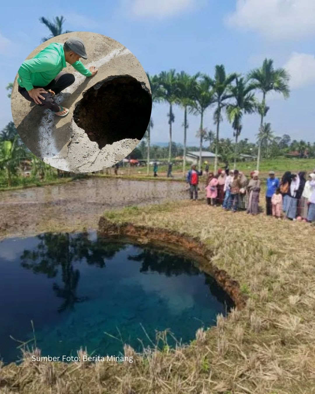 Lubang Misterius 10 Meter di Limapuluh Kota Gegerkan Warga