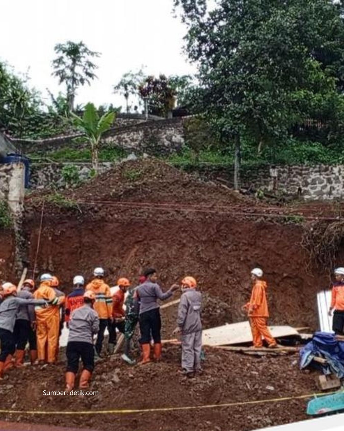 Longsor di Wilayah Jatinangor Sumedang Tewaskan Empat Pekerja Proyek TPT