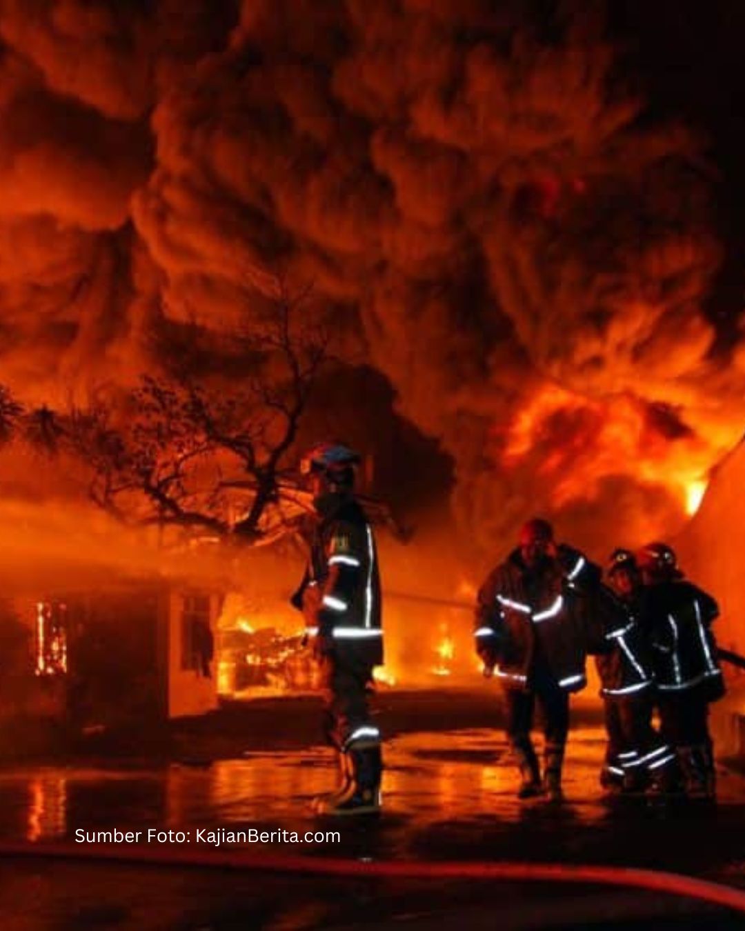 13 Jam Lebih Membara, Pabrik Sandal Swallow di Medan Ludes Dilalap si Jago Merah