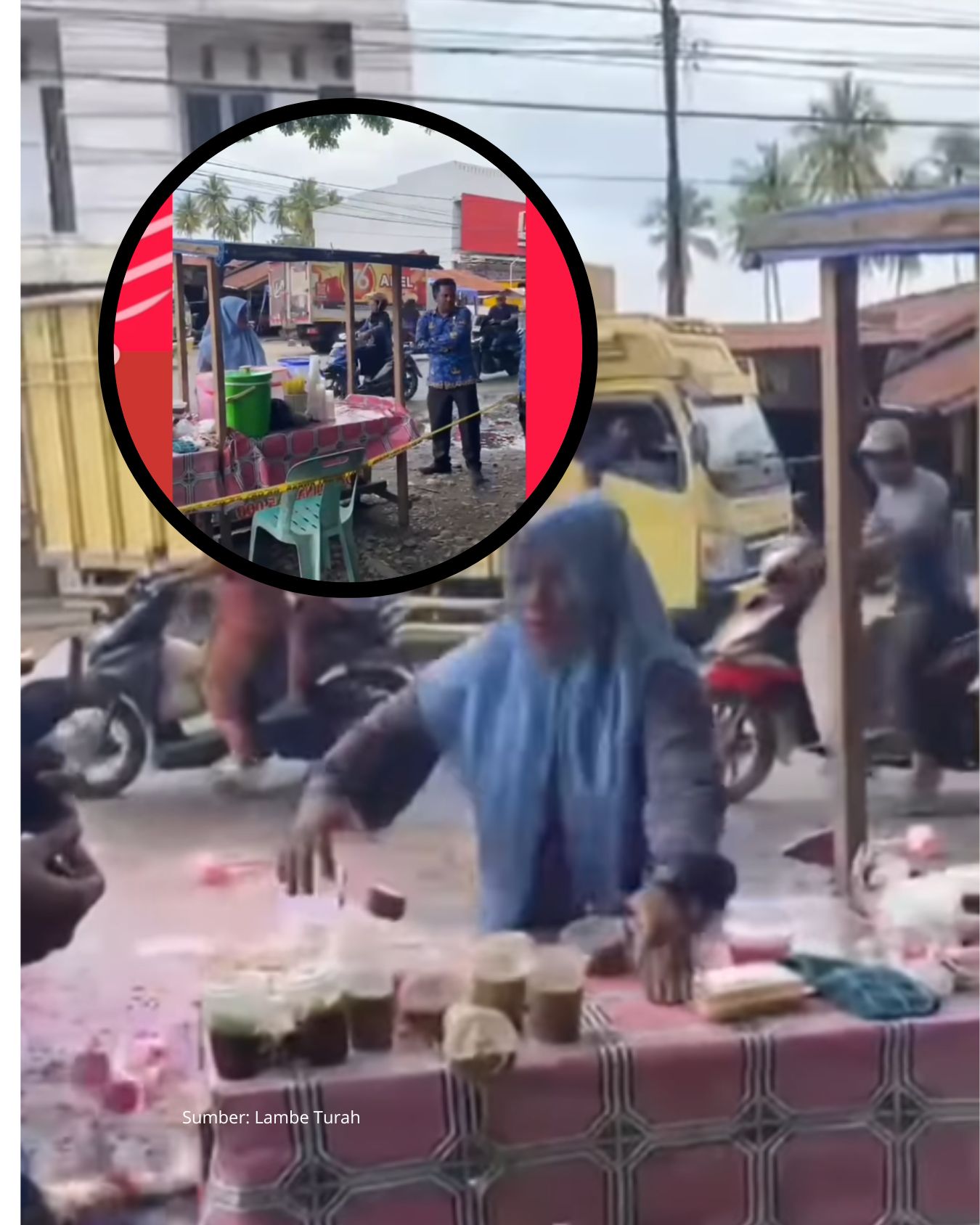 Viral! Pedagang Takjil Buang Dagangan Saat Penertiban Satpol PP.