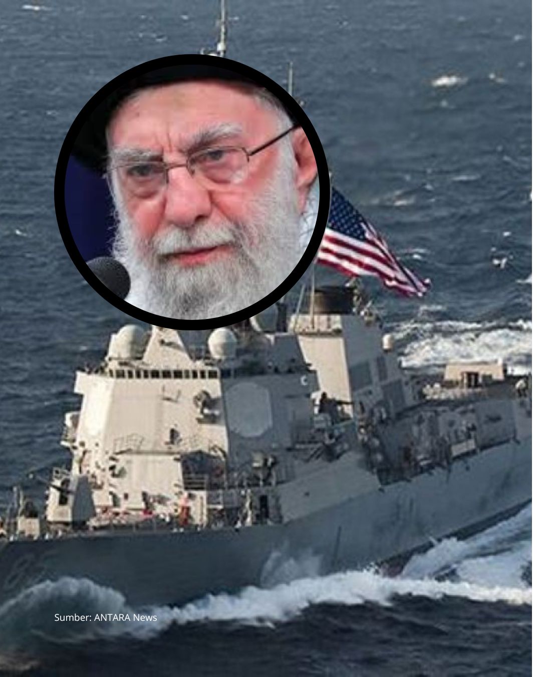 Khamenei Ingatkan AS Iran Bisa Menenggelamkan Kapal Perang Mereka