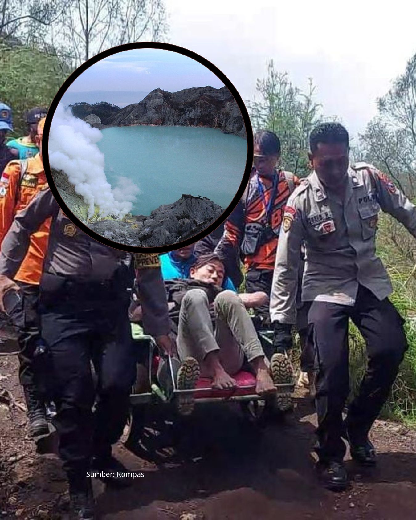 Pendaki Hilang di Kawah Ijen, Tidak Langsung di Laporkan Temanya-Temanya, di Temukan Selamat