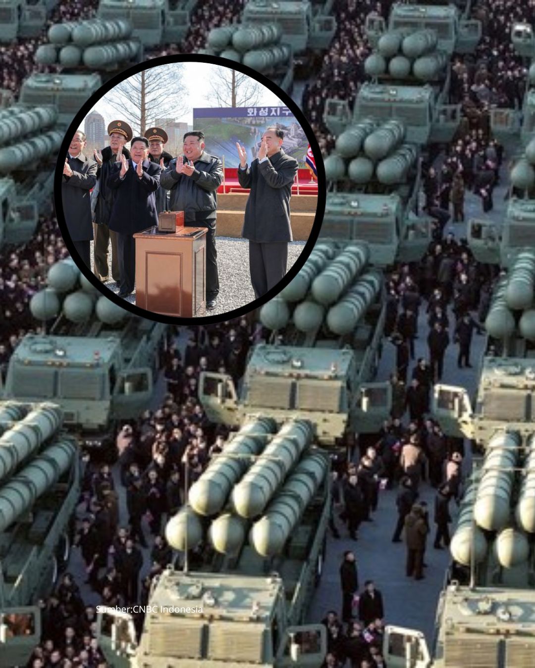 Potret Kim Jong Un Pamerkan Sistem Peluncuran Nuklir Korea Utara