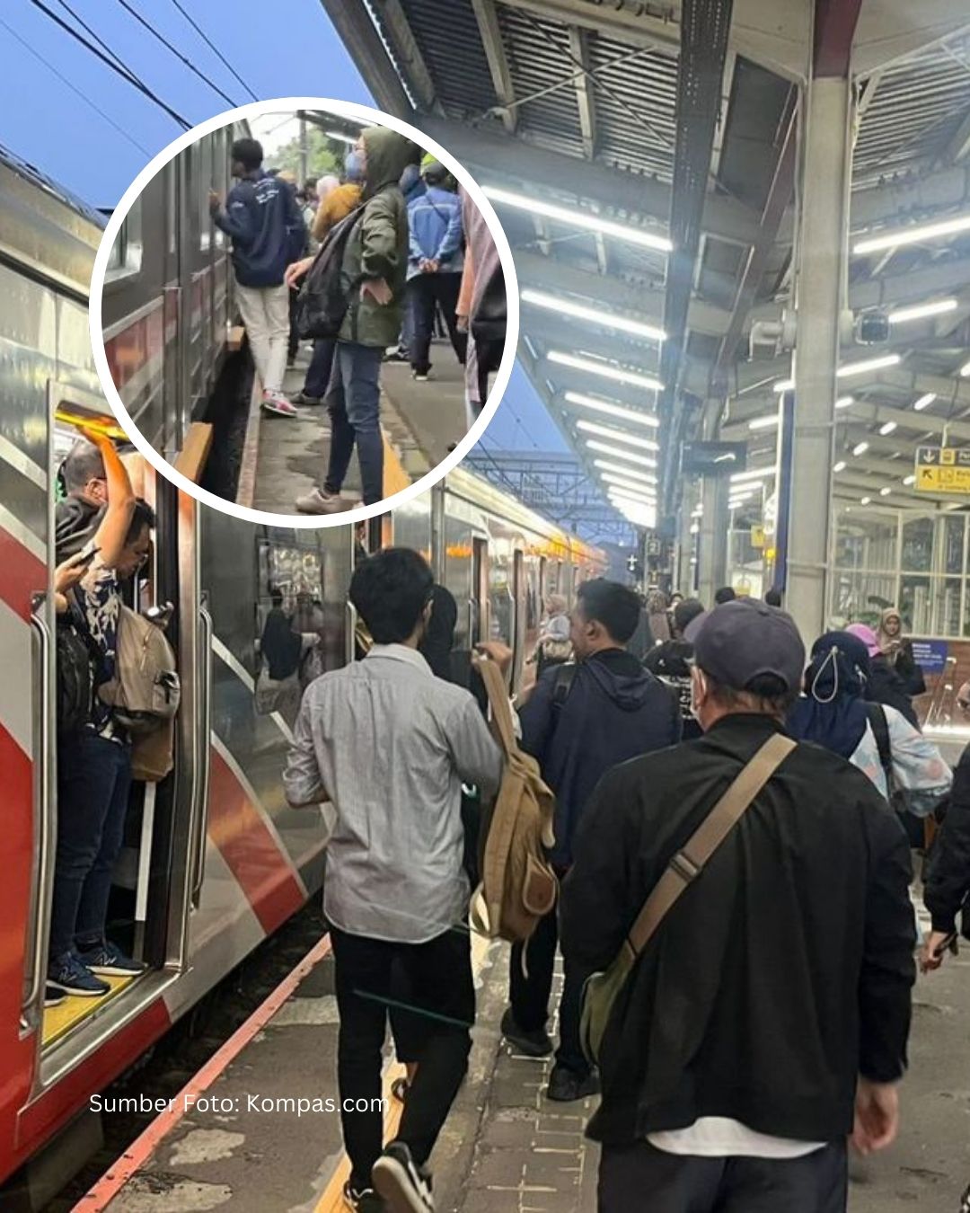 KRL Jakarta–Bogor Keluarkan Asap, Penumpang Dievakuasi