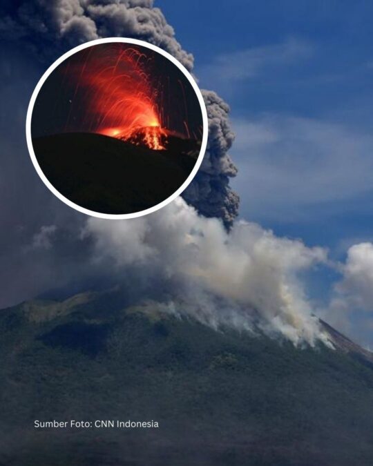 Waspada! Gunung Ili Lewotolok Erupsi Lagi Malam Ini: Abu Tinggi 250 Meter