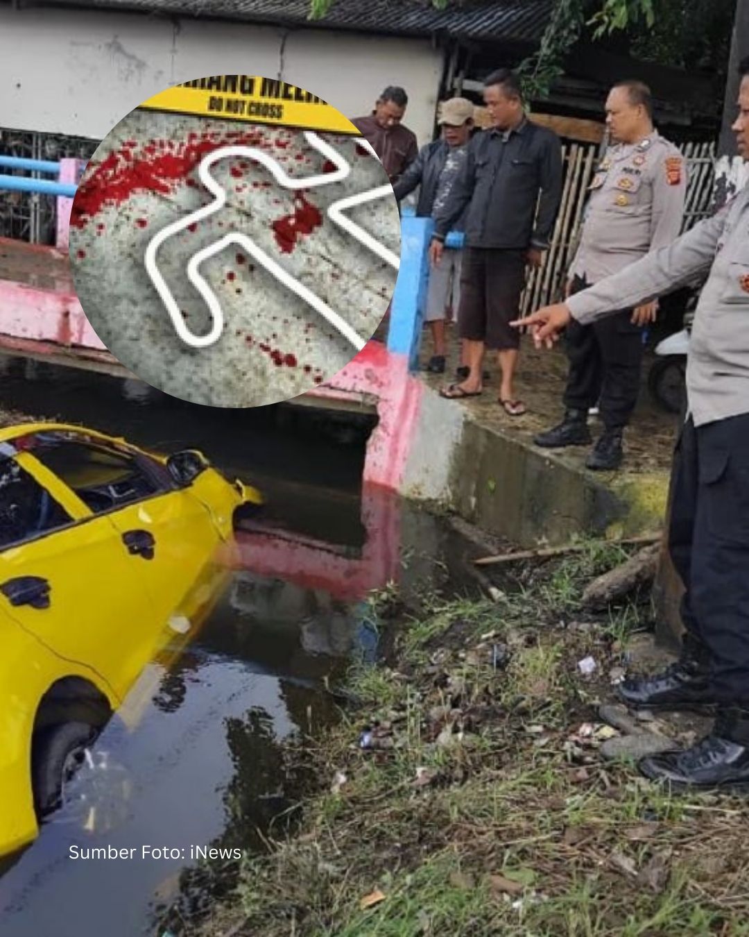 Drama Tabrak Lari di Karawang: Oknum Polisi Mabuk Nyemplung ke Kali Usai Dikejar Massa!
