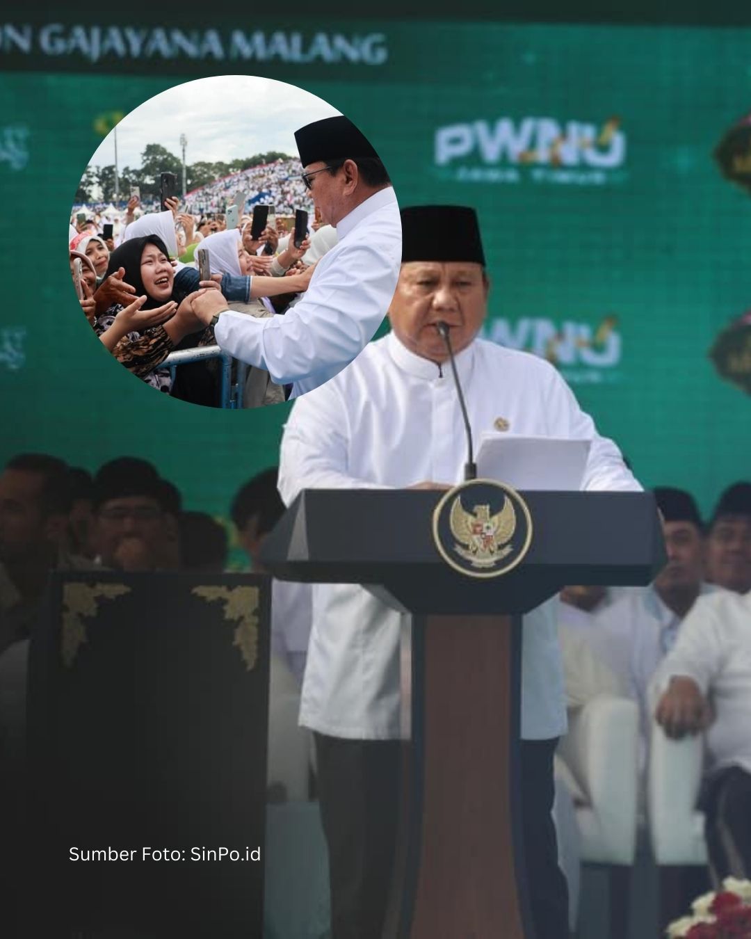 Mujahadah Kubro: Ribuan Nahdiyin Sambut Prabowo dengan Semangat