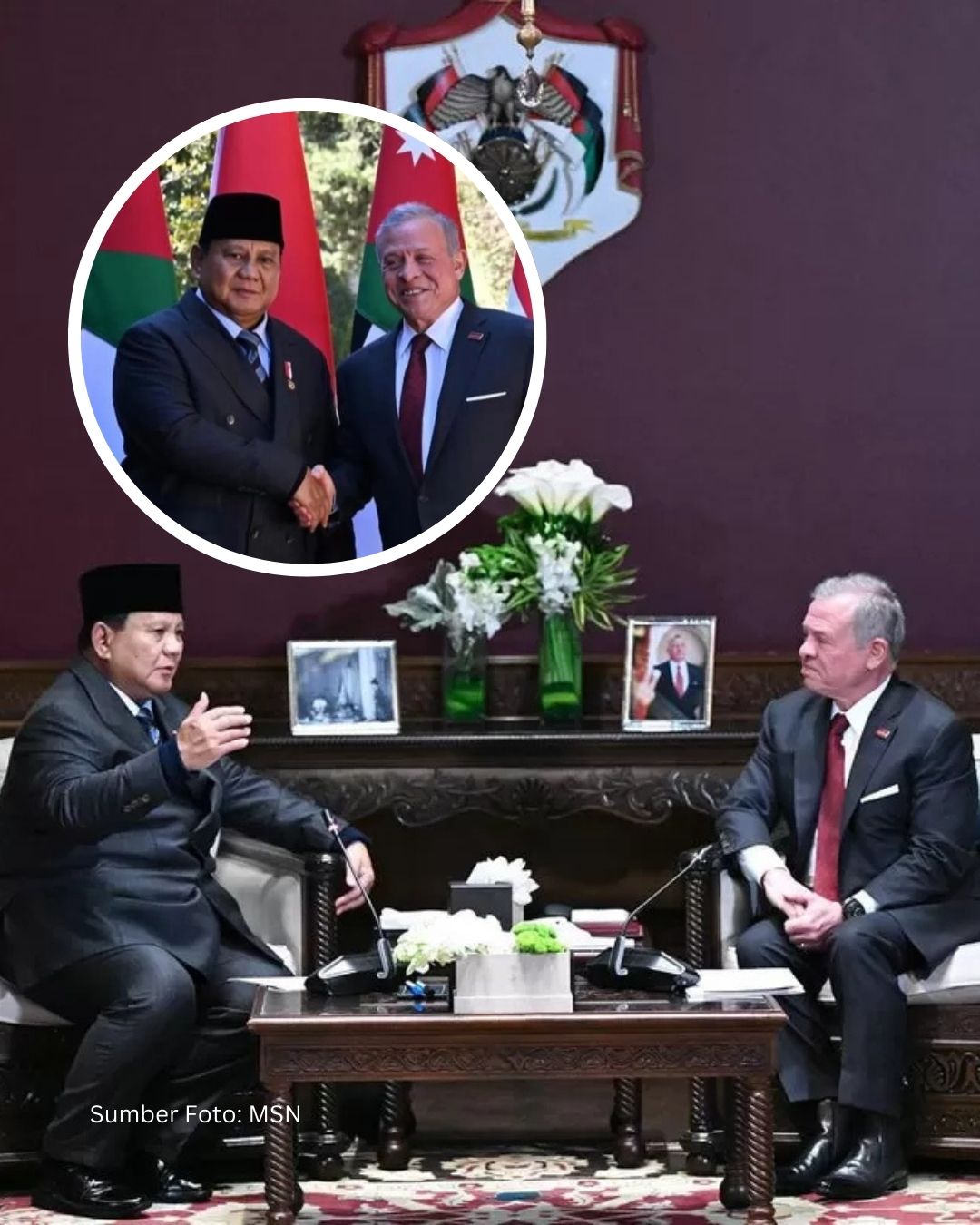 Presiden Prabowo & Raja Abdullah Bahas Krisis Gaza: Koordinasi Pasukan Perdamaian Makin Erat!