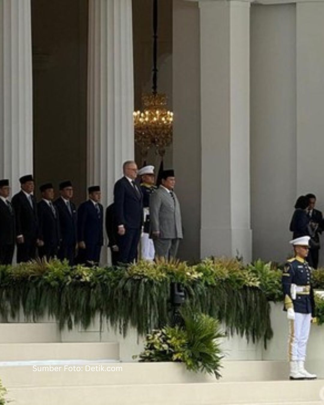 Albanese Disambut Prabowo di Istana Merdeka Dengan 80 Pasukan Berkuda