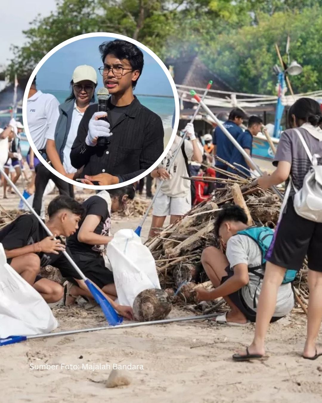 Pandawara & InJourney Angkut 2,25 Ton Sampah dari Pantai Kelan