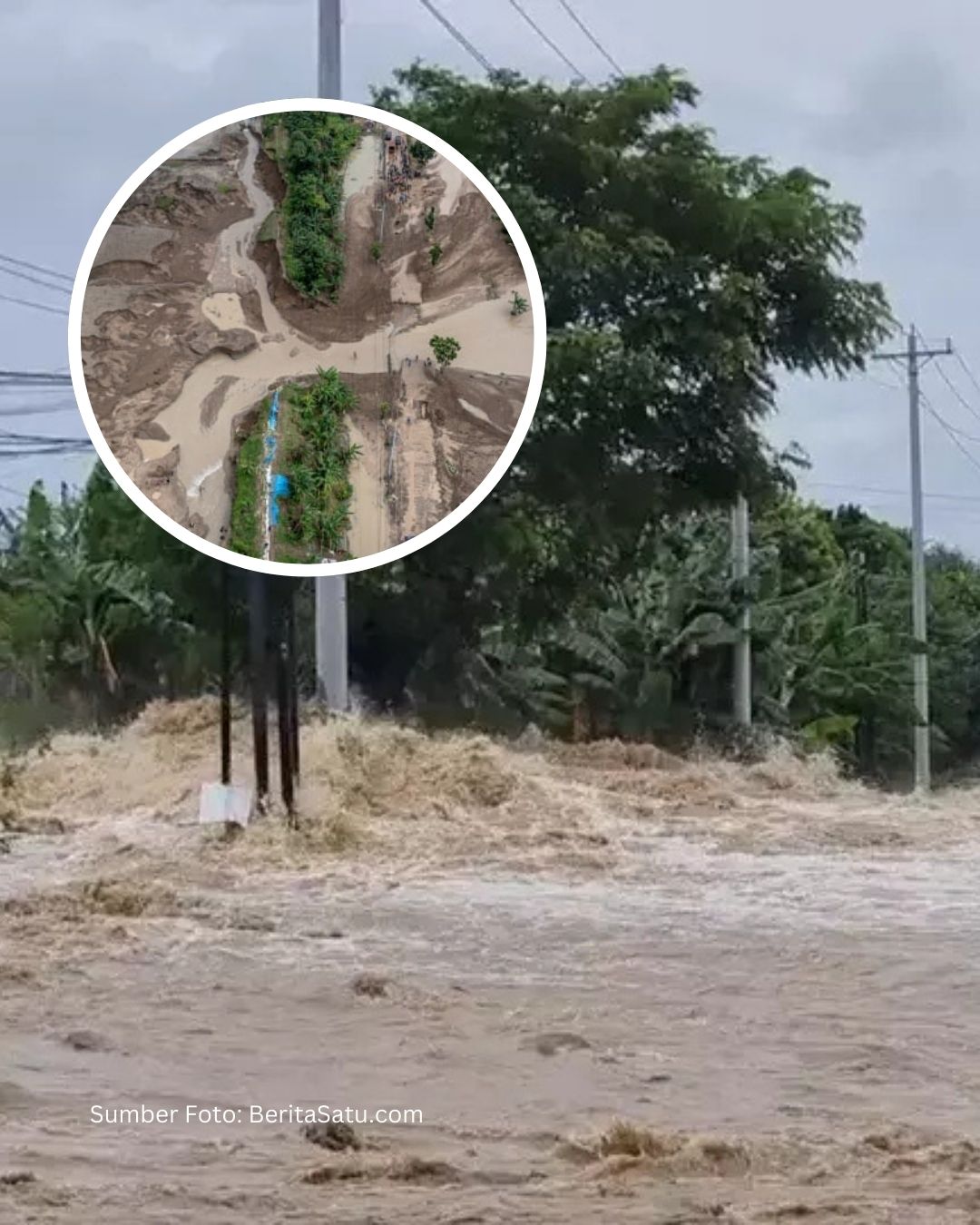 Luapan Sungai Tuntang Lumpuhkan Jalan Raya, Dua Dukuh di Demak Terisolir