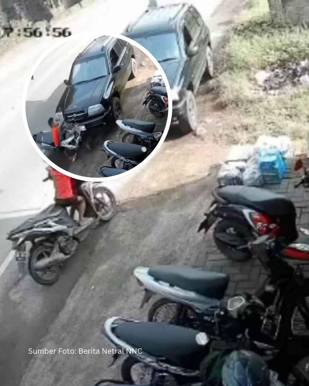 Bocah 7 Tahun Tewas Ditabrak Mobil di Pasuruan, Kejadian Terekam CCTV