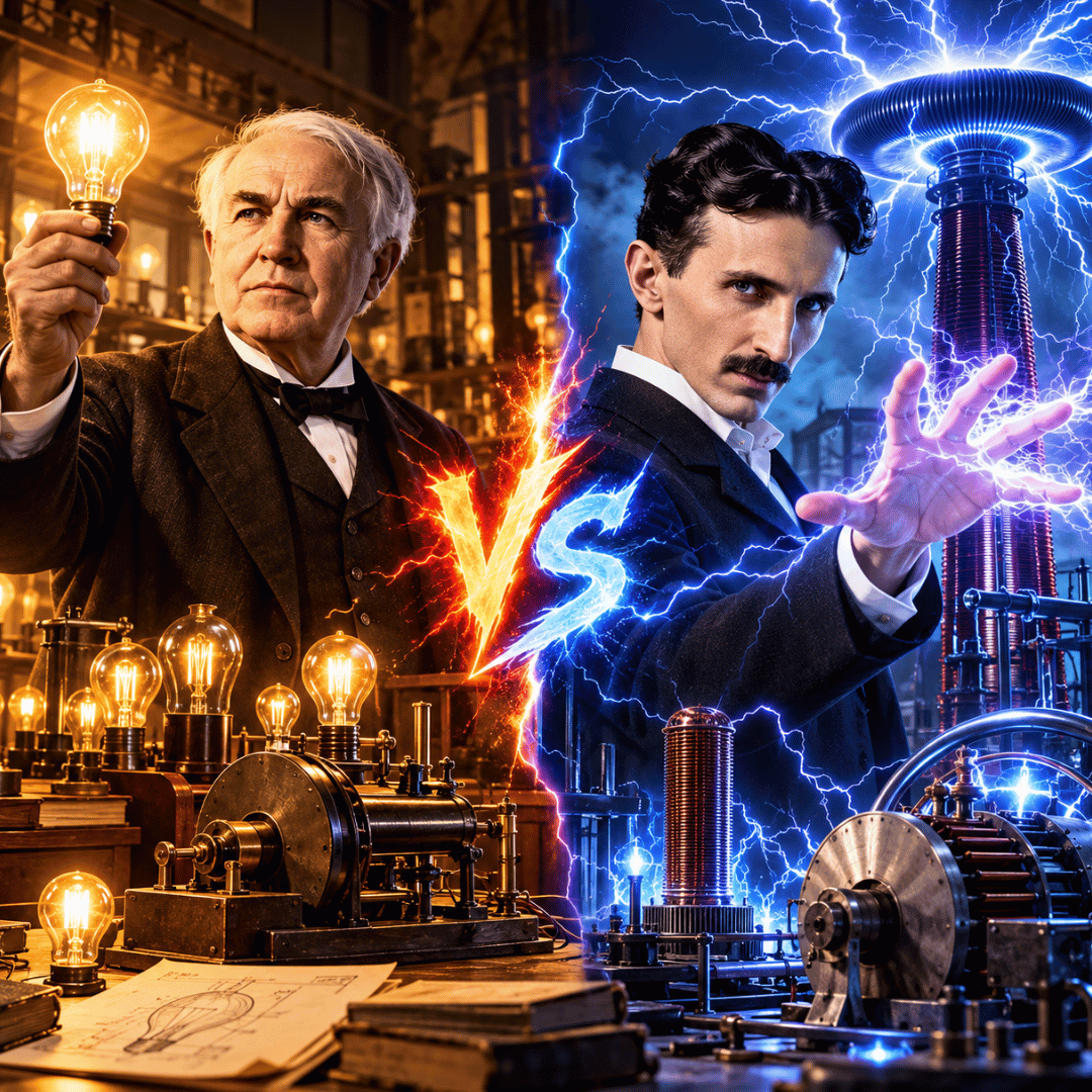Thomas Edison vs Nikola Tesla